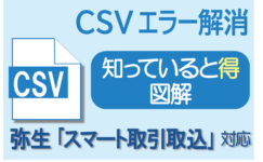 【知っていると得・図解】CSVデータエラー解消、弥生「スマート取引取込」対応